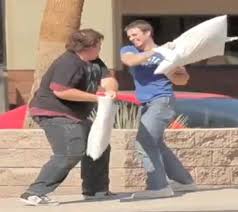 Super pillow fight is an awesome new indie fighting game from aoineko. Viral Video Man Starts Spontaneous Pillow Fight Pennlive Com