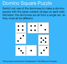 This is how you make a fun cardboard puzzle. 1001 Math Problems Domino Square Puzzle