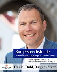 Bürgersprechstunde des Bürgermeisters Daniel Rühl