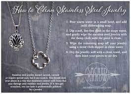 Pour some warm water in a small bowl, and add some mild dishwashing soap. Caring For Your Stainless Steel Items Diffuser Jewelry Arrow Jewelry Essential Oil Diffuser Jewelry