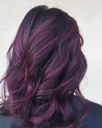 Black And Purple Hair Styles Have Recently Evoked Interest Among Many Ladies These Styles Are Perfect And Currentl Hair Styles Hair Color Purple Balayage Hair
