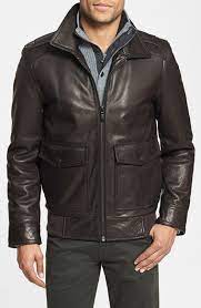Vince Camuto Leather Bomber Jacket Online Only Black Leather Bomber Jacket Bomber Jacket Leather Jacket