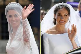 Meghan markle isn't officially a royal yet but she has already cemented her place as the royal family's newest fashion icon. Who Wore The Best Wedding Dress Kate Middleton Or Meghan Markle The Tylt