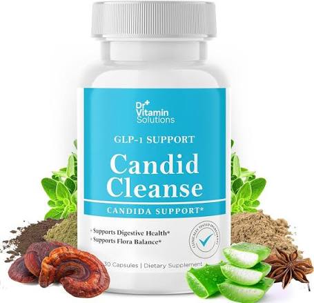 Amazon.com: Suplemento de limpieza de cándida con apoyo GLP-1 - Hoja de orégano, ácido caprílico y LactoSpore | Pastillas de apoyo para la candida para la salud digestiva | Limpieza de cándida