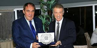 Tff başkanı yıldırım demirören yaptığı konuşmada şunları söyledi: Turkiye Futbol Federasyonu Tff Baskani Yildirim Demiroren Ve Spor Bakanligi Spor Genel Muduru Mehmet Baykan Dan Trabzonspor A Ziyaret Fotomac