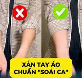 Cách xắn tay áo sơ mi dài tay chuẩn soái ca