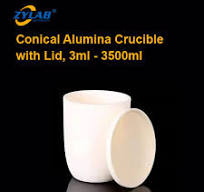 99% Alumina Conical Muffle Furnace Crucible with Lid