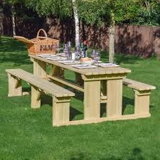Chunky rustic farmhouse bench / table bench / garden outdoor / indoor solid wooden bench / bespoke / size and colour choices. Tinwell Picnic Bench 4ft 8ft Rutland County Garden Furniture