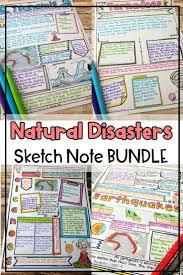 Wild Weather Reinforce And Review Concepts Relating To Earthquakes Hurricanes Tornadoes Tsunamis And Volcanoes Sketch Notes Natural Disasters Fun Science