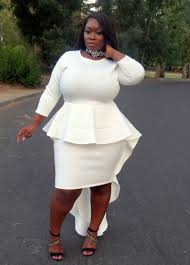 Plus Size Chelsee Peplum Dress Ruffle Tail White Urban Plus Size Clothing White Peplum Dress Peplum Dress