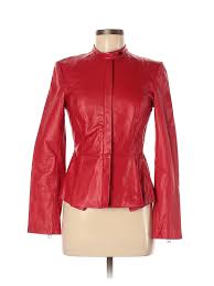 Details About Robert Rodriguez Women Red Leather Jacket 6