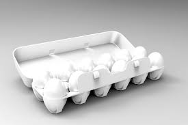 Simple Egg Carton 3d Cad Model Library Grabcad
