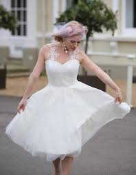 Custom size by selecting custom size, your dress will be personally tailored for your exact fit. Ivory Illusion Lace Tea Length 50s Style Wedding Dress Etsy