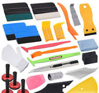 Pro Vinyl Wraps Applicator Tool Kit Window Tint Film Car Wrapping Tools  Includes Felt Squeegees, Plastic Scraper, Wrap Knife and Blades, Magnetic  ...