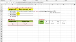 Soal Excel Penggabungan Rumus Vlookup Dan Hlookup Youtube