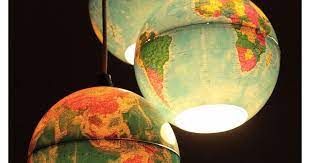vintage globe hanging lamp repurpose recycle reuse light globes wereldbol diy wereldbol wereldbol lampen verlichting