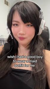 Blond Boy in A Maid Outfit