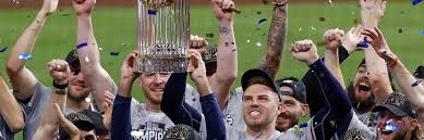 Atlanta Braves taking World Series trophy