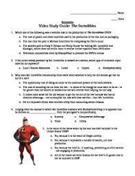 Well, what do you know? Movie Questions For The Incredibles Worksheets Teaching Resources Tpt