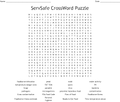 Plus, we have other printables that may interest you. Servsafe Crossword Puzzle Word Search Wordmint