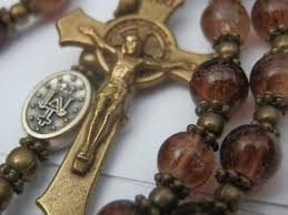 Men S Miraculous Medal Five Decade Rosary Beads Brown Glass Rosaries Miraculous Medal Confirmation Gi Prayer Beads Christian Confirmation Gifts Rosary Beads