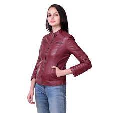 Leather Retail Cherry Colour Full Sleeve Solid Jacket For Woman Winter Outfits Women Jackets For Women Jackets