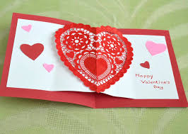 Add a contrasting backing card to make it even fancier. Heart Pop Up Valentine S Day Card Craft