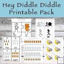 Useful for an interactive display focusing on ordering events, or an activity with an individual child or large group. Hey Diddle Diddle Printable Pack Simple Living Creative Learning