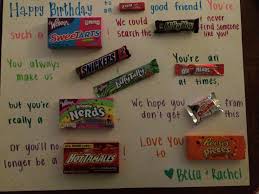 Well youre in luck because here they come. Birthday Poster With Clever Candy Sayings Happy Birthday Posters Birthday Poster Diy Candy Poster