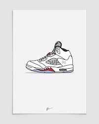 Image Of Supreme X Jordan White Sneaker Art Cartoon Shoes Hypebeast Iphone Wallpaper