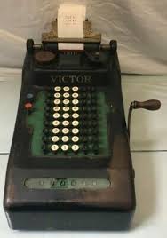 This object is victor adding machine with the accession number of 2005.97.1. Mavin Victor Adding Machine