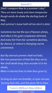 He is the most widely read author in the whole of the western world. Sonnet 1 By William Shakespeare Sonnets Literature Art Lessons Learned