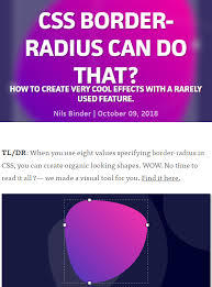 Css Border Radius Can Do That Css Radii Border