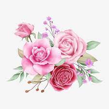 Beautiful Watercolor Flowers Arrangement Of Rose Flowers Roses Clipart Wedding Invite Png And Vector With Transparent Background For Free Download Flower Drawing Flower Background Wallpaper Cherry Blossom Watercolor