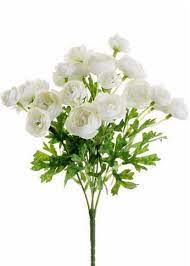 Mini White Cream Silk Ranunculus Bush 10 Ranunculus Flowers Expensive Flowers Silk Flowers Wedding