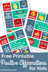 Let's start off with actually two free, printable graduation cards from cul de sac cool. Printable Cards Positive Affirmations For Kids The Inspired Treehouse