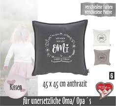 Kissen Fur Oma Grosseltern Leinenkissen 45 X45 Cm Personalisiert Mit Namen Throw Pillows Pillows