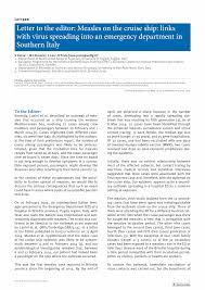 Read our simple and effective tips fo. Eurosurveillance Letter To The Editor Measles On The Cruise Ship Links With Virus Spreading Into An Emergency Department In Southern Italy