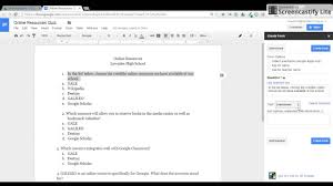 Creating a quiz in google documents: Converting A Quiz In Google Docs To A Google Form Youtube