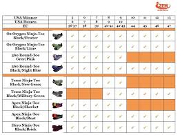 Size Conversion Charts Running Shoe