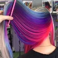 Pin By Trina E Pena Rios On Hidden Hair Color In 2020 Rainbow Hair Color Hair Styles Holographic Hair