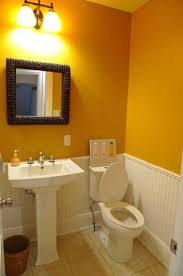 Powder Room Traditional Powder Room Toronto Yellow Bathroom Walls Bathroom Decor Colors Small Bathroom Makeover