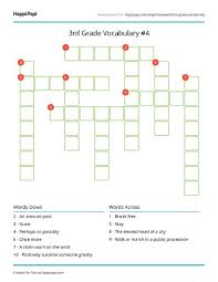 Crossword puzzles can be fun, challenging and educational. 3rd Grade Vocabulary 4 Free Crossword Puzzle Worksheets Happi Papi