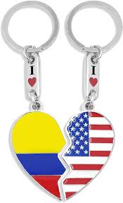 Thursday, 17 september 2020, 20:47:20. Amazon Com Colombia Flag And Usa Flag Heart Keychain Shoes