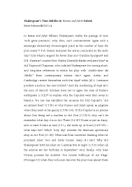 The capulets and when the wedding party arrives to greet juliet the next day, they believe she is dead. Doc Shakespeare S Time Riddles In Romeo And Juliet Solved Steve Sohmer Academia Edu