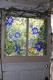 Mosiac Window Made With Broken Colored Glass Mosaic Art Glass Window Art Mosaic Glass