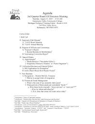 formal meeting agenda template for non profit organization