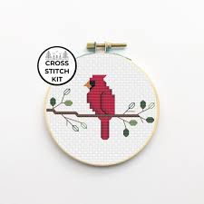 Free Cross Stitch Pattern Cardinal Bird Cardinal Cross Stitch Kit Cross Stitch Patterns Free Easy Cross Stitch Kits Cross Stitch Kit