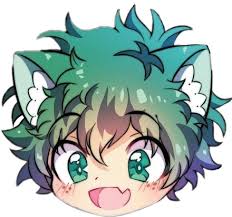 Choose from thousands of designs or make your own today! Sticker Mha Deku Cat Kawaii Sticker By