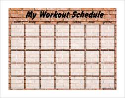 Exercise Schedule Template 7 Free Word Excel Pdf Format
